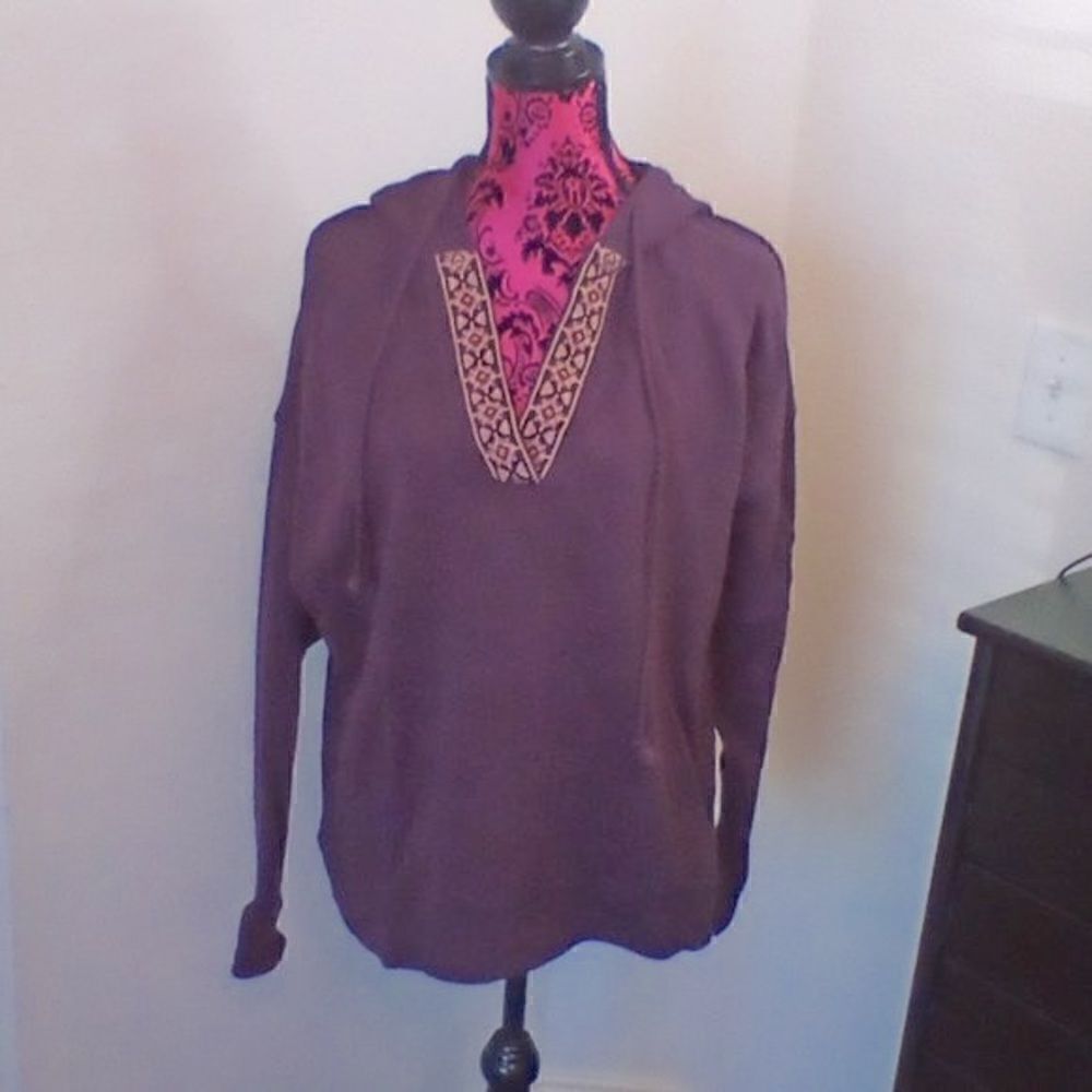 Wonderly Purple Aztec Sweater Hoodie - Size XL